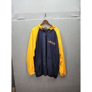 FUBU The Collection XXL Mens Hooded Windbreaker Jacket Blue & Yellow